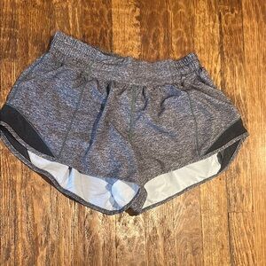 Lululemon Athletica Gray and Black Athletic Shorts Moisture-Wicking Design